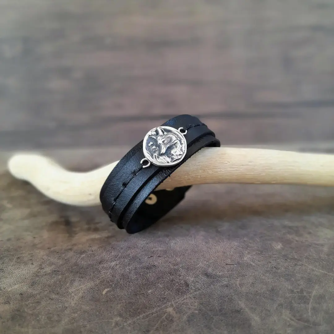Forest Fox Bracelet | Clever Spirit Leather & Silver