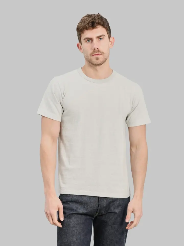 Wonder Looper ELS Recycled Cotton Slub Crewneck T-Shirt Heather Grey