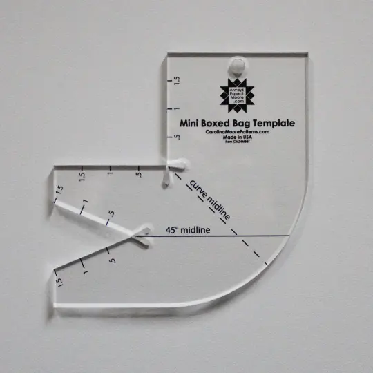 Mini Boxed Bag Template w/ Pattern