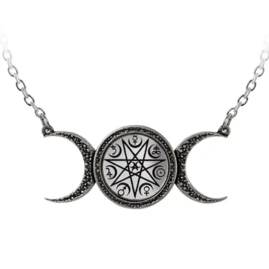 The Magical Phase Necklace in Antiqued Pewter