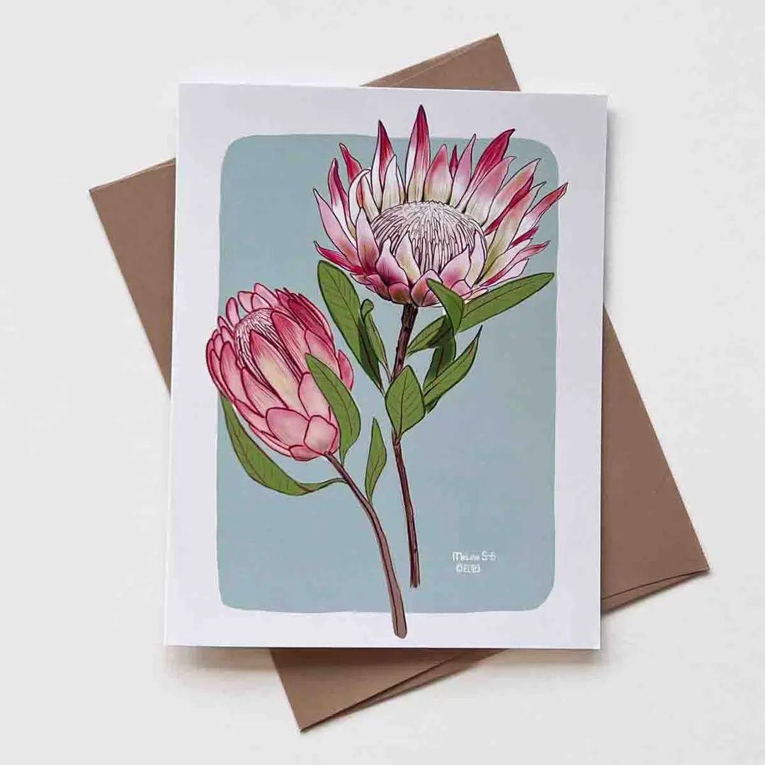 Protea Flower Greeting Card