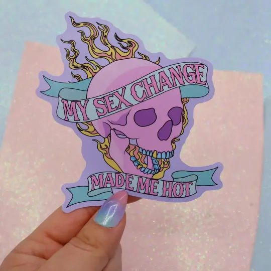 My Sex Change Made Me Hot Large Vinyl Sticker