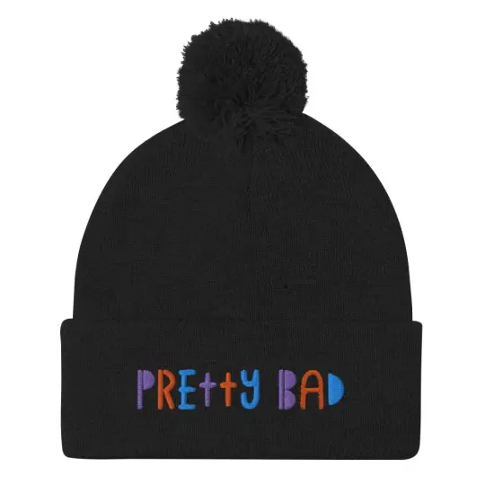 Wacky Pretty Bad Pom-Pom Beanie