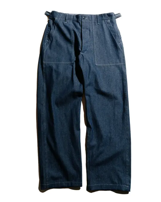 Engineered Garments Workaday Fatigue Pant Contrast Stitch Indigo Industrial 8oz Denim