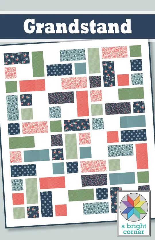 Grandstand quilt pattern - PAPER pattern
