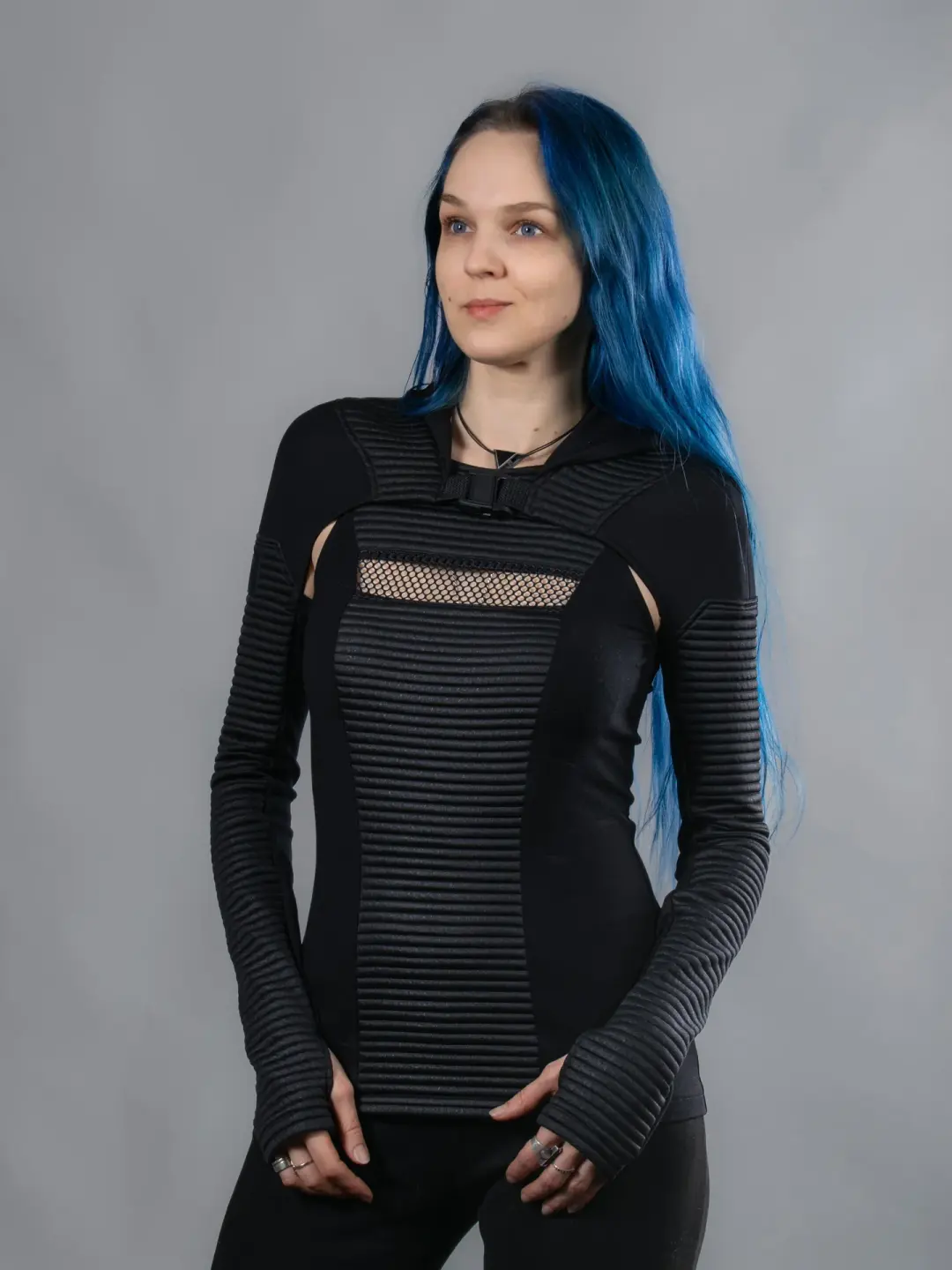 SH50 Q2 Hooded cyberpunk shrug