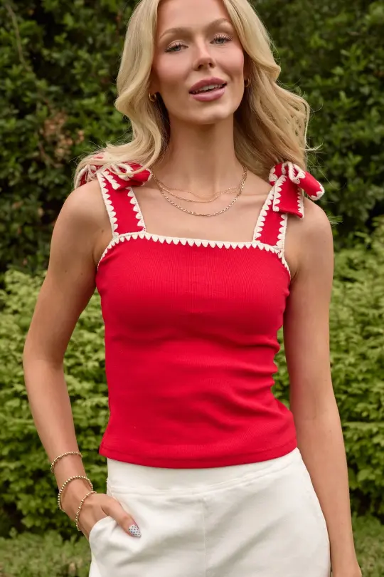 Sammi Top in Firework Red