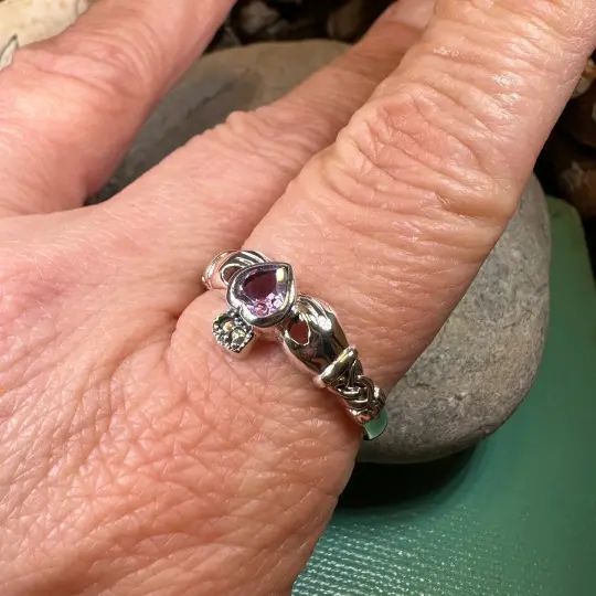 Eriu Marcasite Claddagh Ring