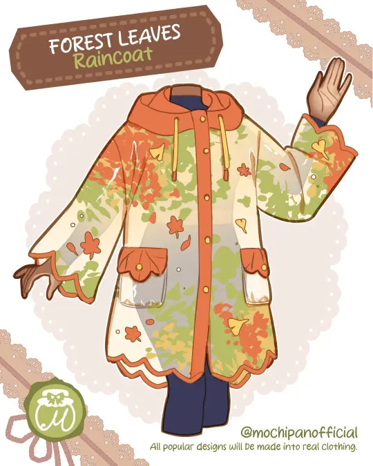 (Interest Check) Forest Leaves Raincoat