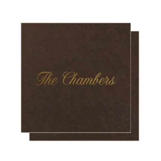 Custom Chocolate Square & Gold Foil Square Gift Tag