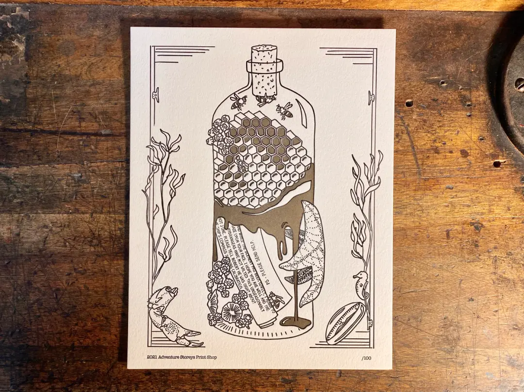 Please Send Help - Limited Edition Letterpress Print (8.5 x 11")