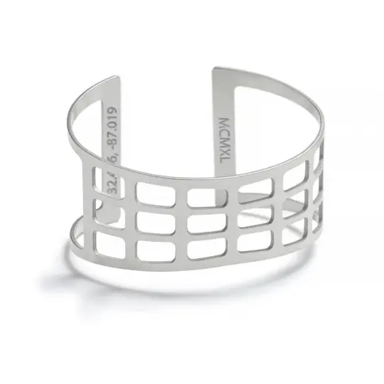 Silver plated Selma Bridge cuff bracelet