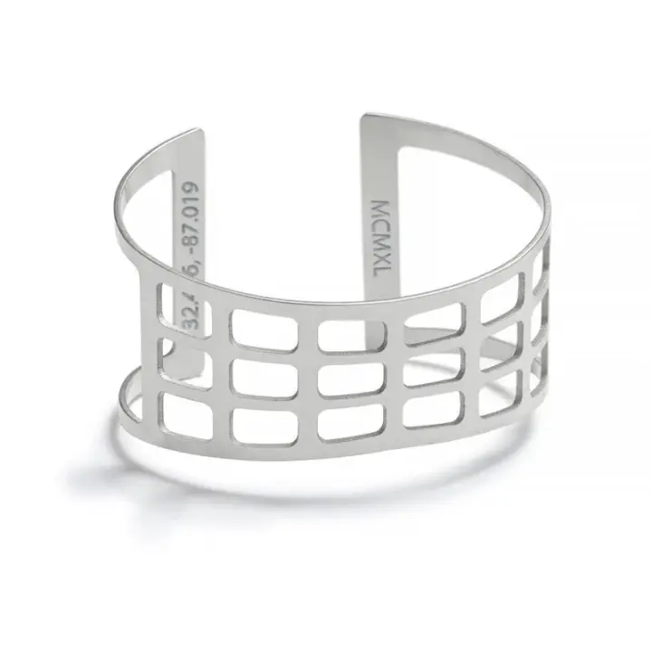 Silver plated Selma Bridge cuff bracelet