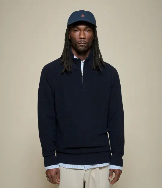 Merino Wool Half-Zip Sweater