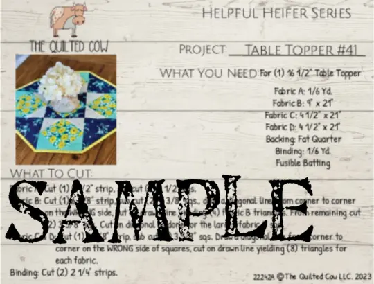 Helpful Heifer Table Topper #41