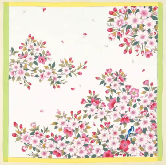 Cotton handkerchief - Sakura  + oriole (2 colors)