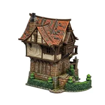 Hedgegrow Villa 28mm 3D printed medieval fantasy town terrain, painted example, front view