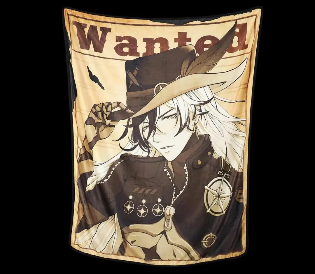Boothill Plush Throw Blanket: Honkai Star Rail Wanted Poster Fanart