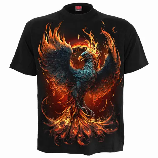 ASHES REBORN T-Shirt Black - Symbol of Strength - Spiral USA