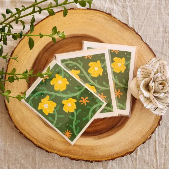 Freeform Floral Greeting Card