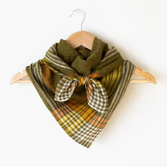 Khadi Cowboy Scarf - Amboy in Moss