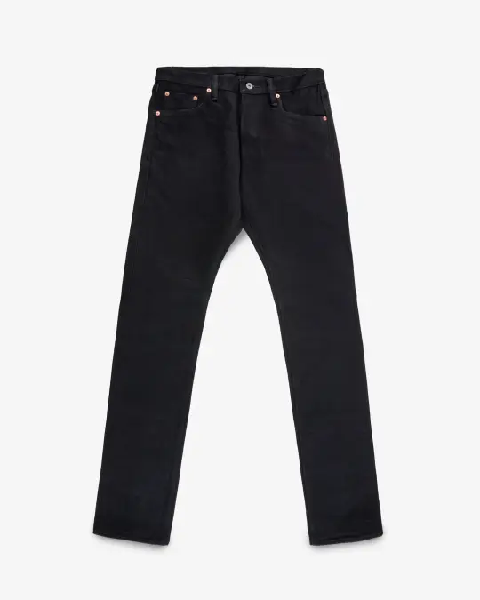 21oz Shinayaka Selvedge Denim Slim Cut Jeans - Black