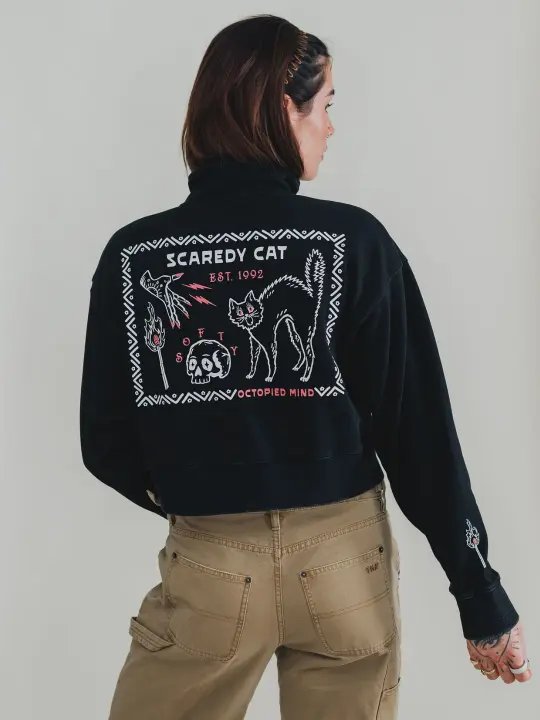 Scaredy Cat 1/4 Zip Sweater
