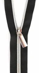 Faux Metal Zippers By The Yard