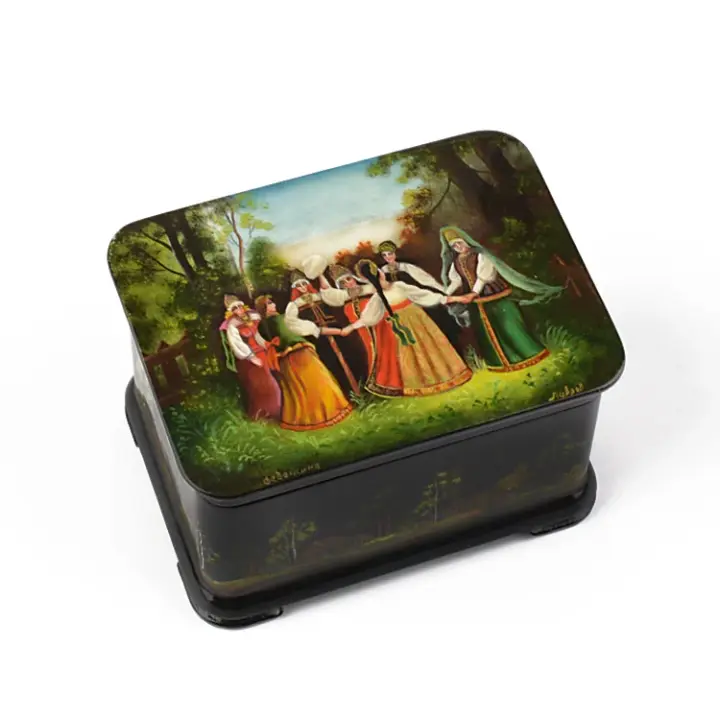 Fedoskino Lacquer Box - Summer Khorovod Dance