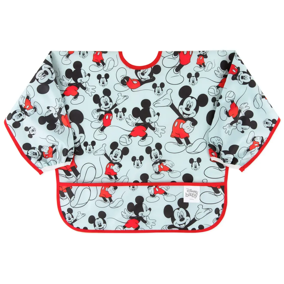 Sleeved Bib: Mickey Mouse