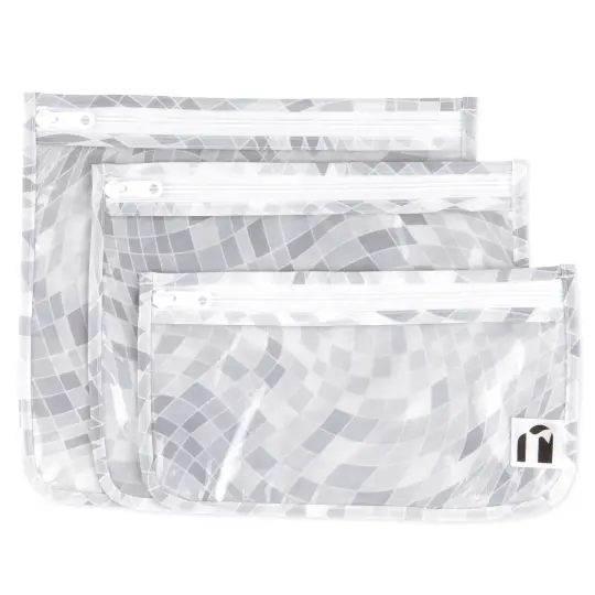 Clear Travel Bag 3 Pack: Disco Check