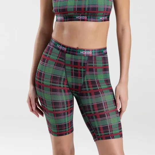 Biker High Waisted Heritage Plaid
