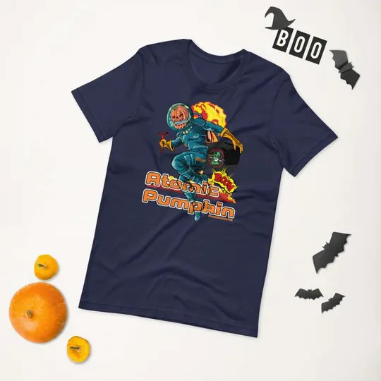 Atomic Pumpkin 2021 Short-Sleeve Unisex T-Shirt | Logo Print On Back