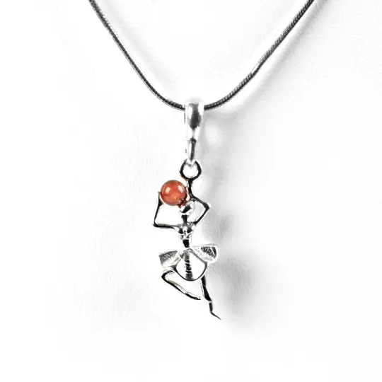 Ballerina Pendant with Amber Ball