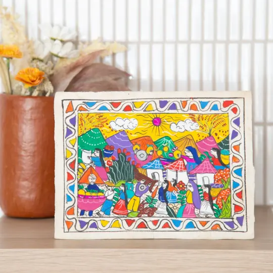 Mini Papel Amate Storytelling Paintings by María