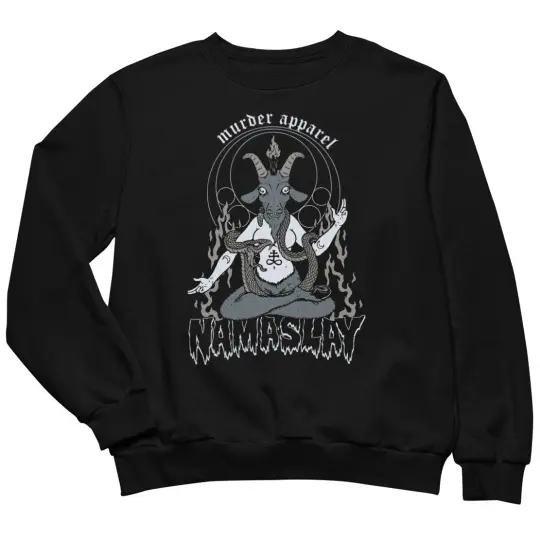 Murder Apparel “NamaSlay” Sweatshirt – Baphomet Graphic – Black
