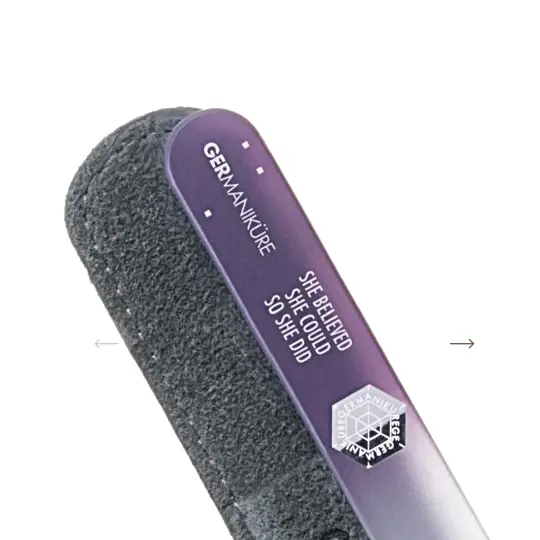 "She Believed She Could So She Did" Germanikure Mantra Nail File and Leather Sleeve