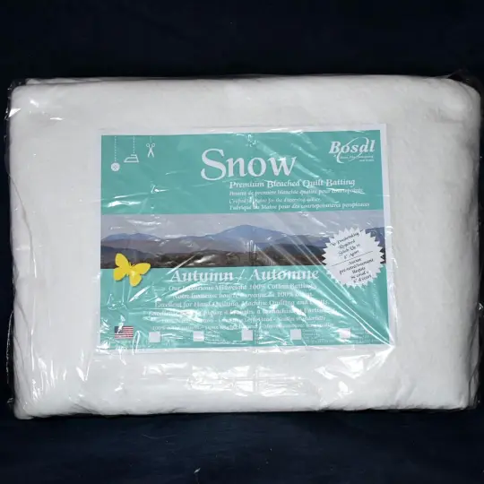 Snow 100% Bleached Cotton 4oz Twin 72in x 96in