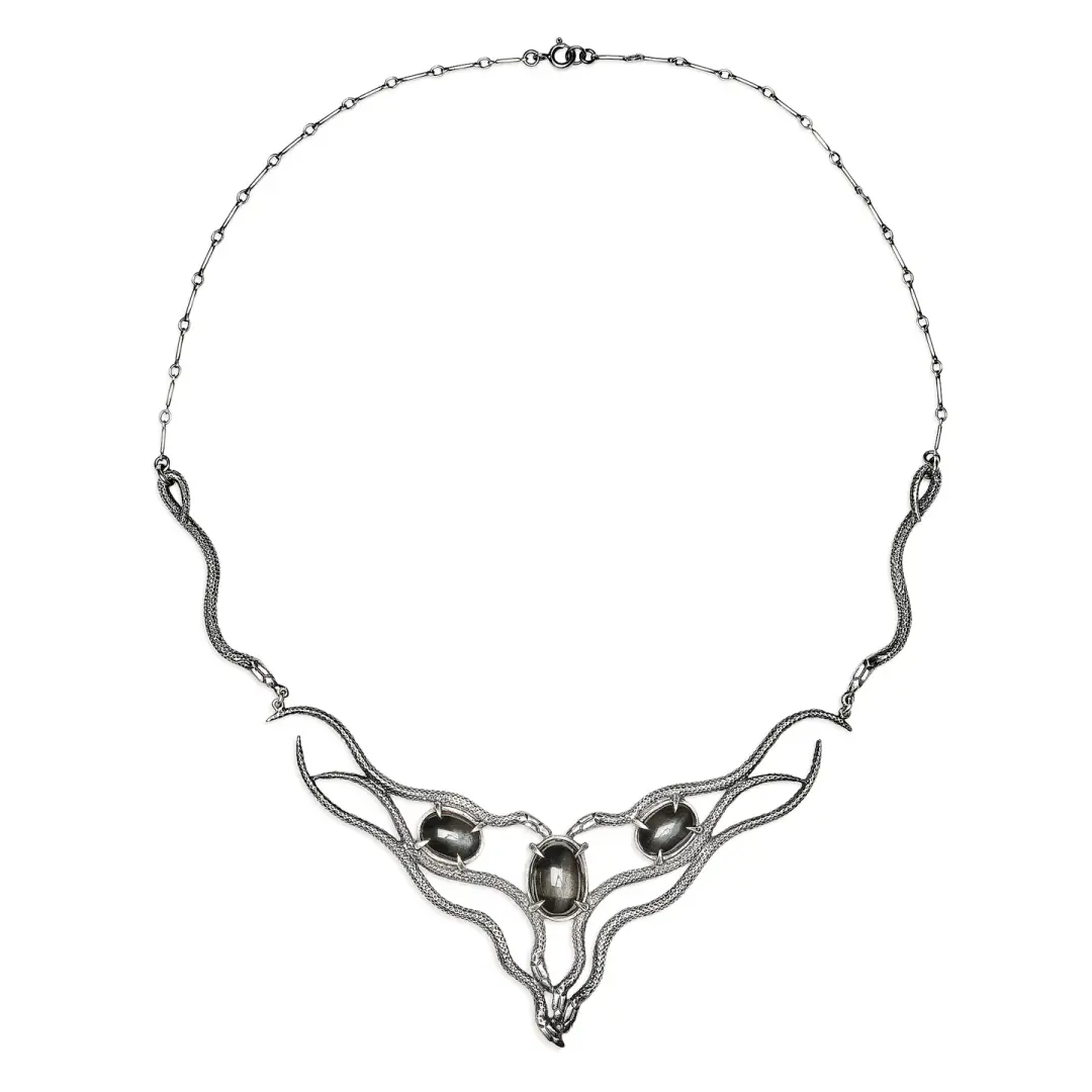 Medusa's Jewels. Black Star Diopside Collar.