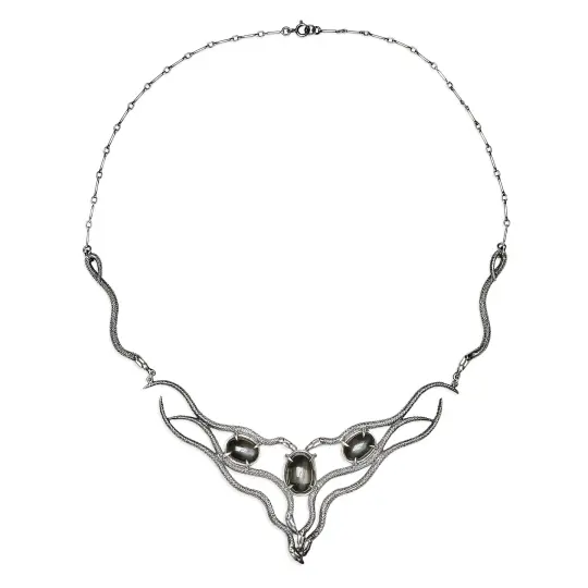 Medusa's Jewels. Black Star Diopside Collar.