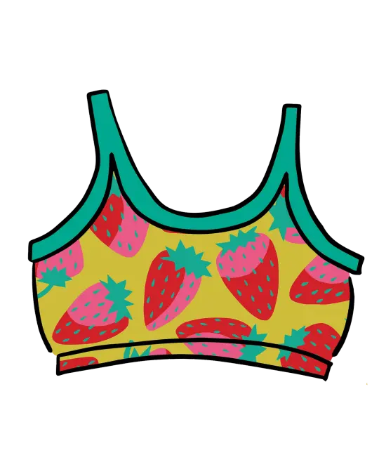 Longline Bra Strictly Strawberry