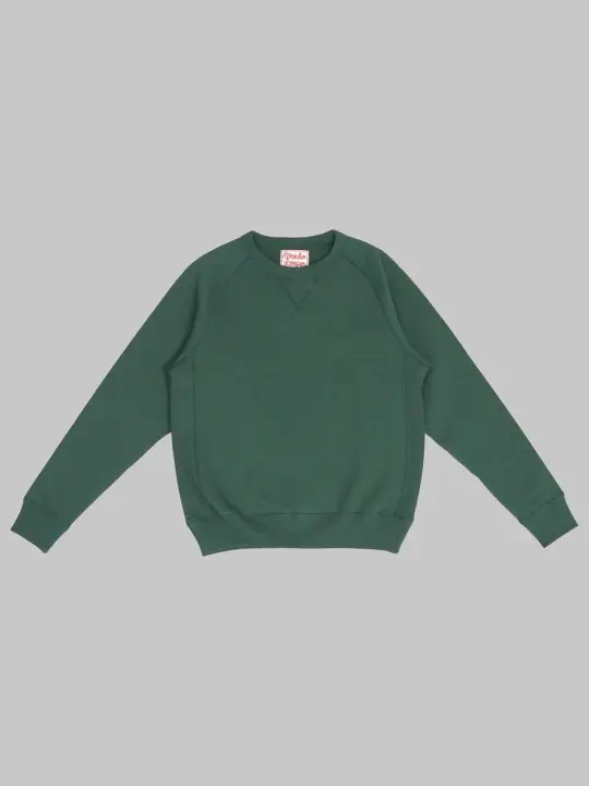 Wonder Looper Pullover Crewneck 876gsm Double Heavyweight French Terry Green