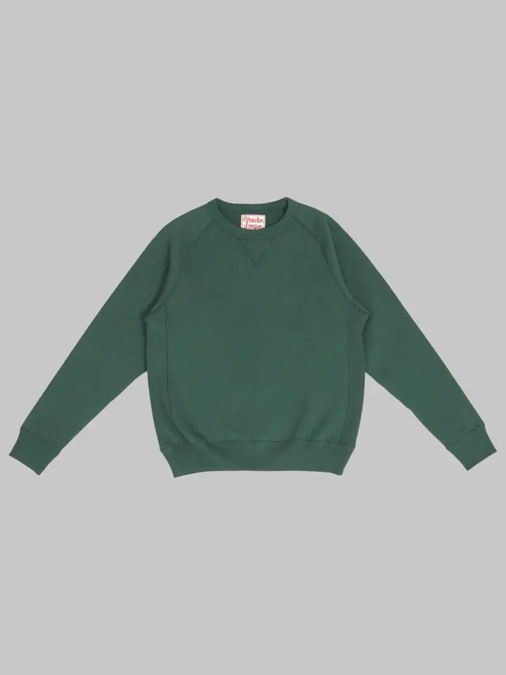 Wonder Looper Pullover Crewneck 876gsm Double Heavyweight French Terry Green