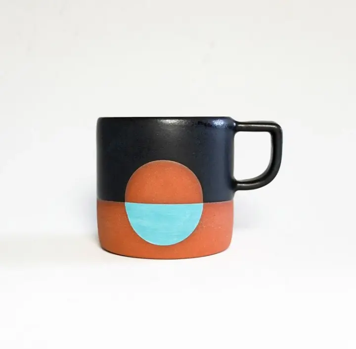 Black Full Moon Wolf Mug