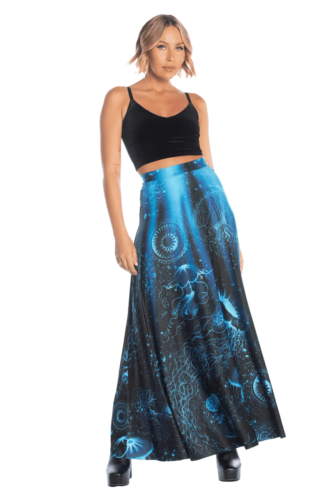 Deep Sea Jellyfish Maxi Skirt