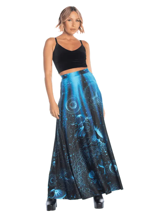 Deep Sea Jellyfish Maxi Skirt