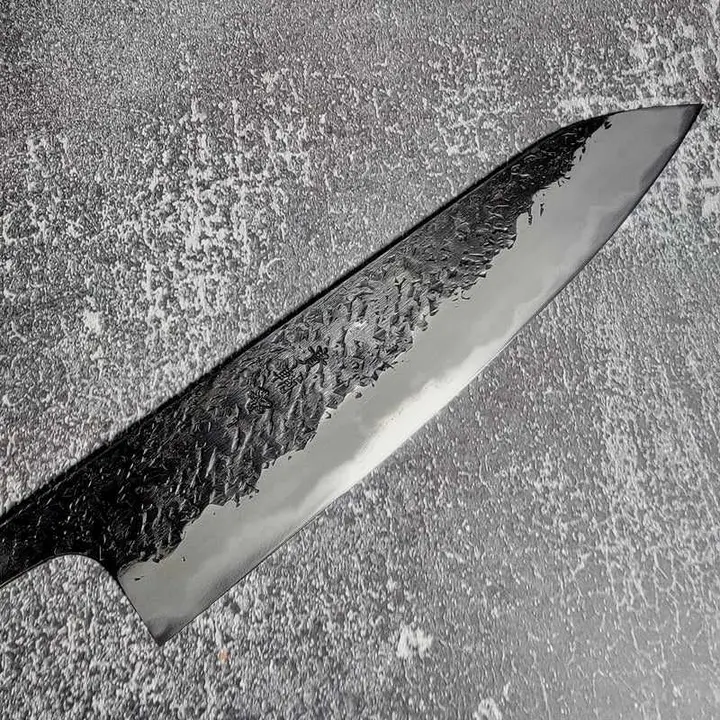 Kisuke Manaka Hon-Warikomi Kurouchi Tsuchime Blue #1  240mm Gyuto. Blade Only