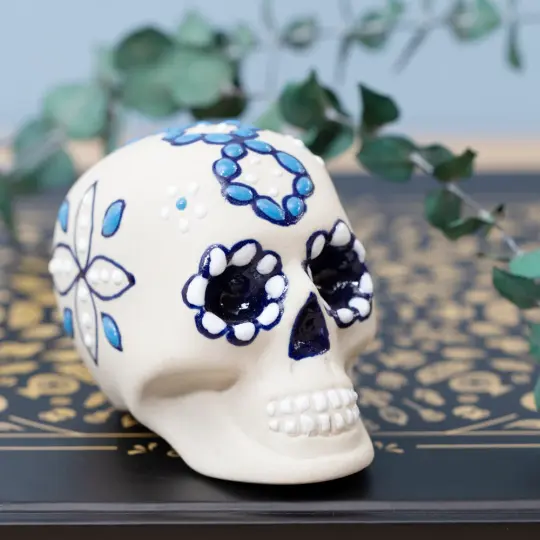 Hand-Painted Ceramic Sugar Skull