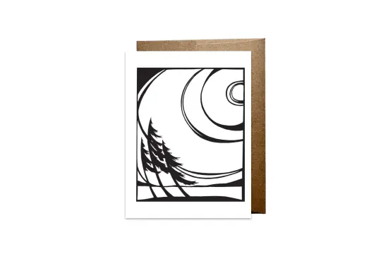 "Winter Island Trees" card
