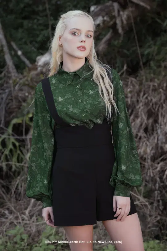 Bag End Wallpaper Long Sleeve Blouse